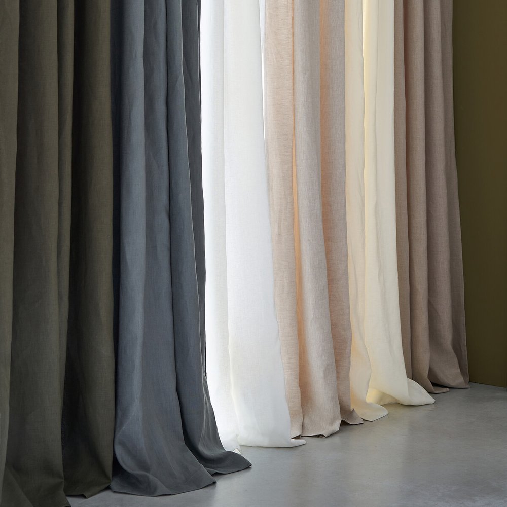 Rideaux en lin La Redoute de différentes couleurs