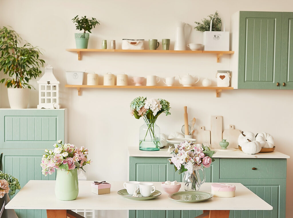 cuisine verte campagne chic